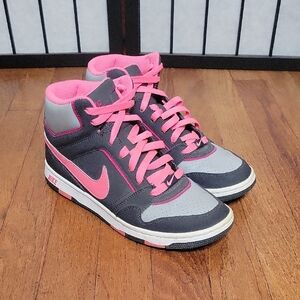 Nike Prestige 3 Pink and Gray High-Top Sneakers